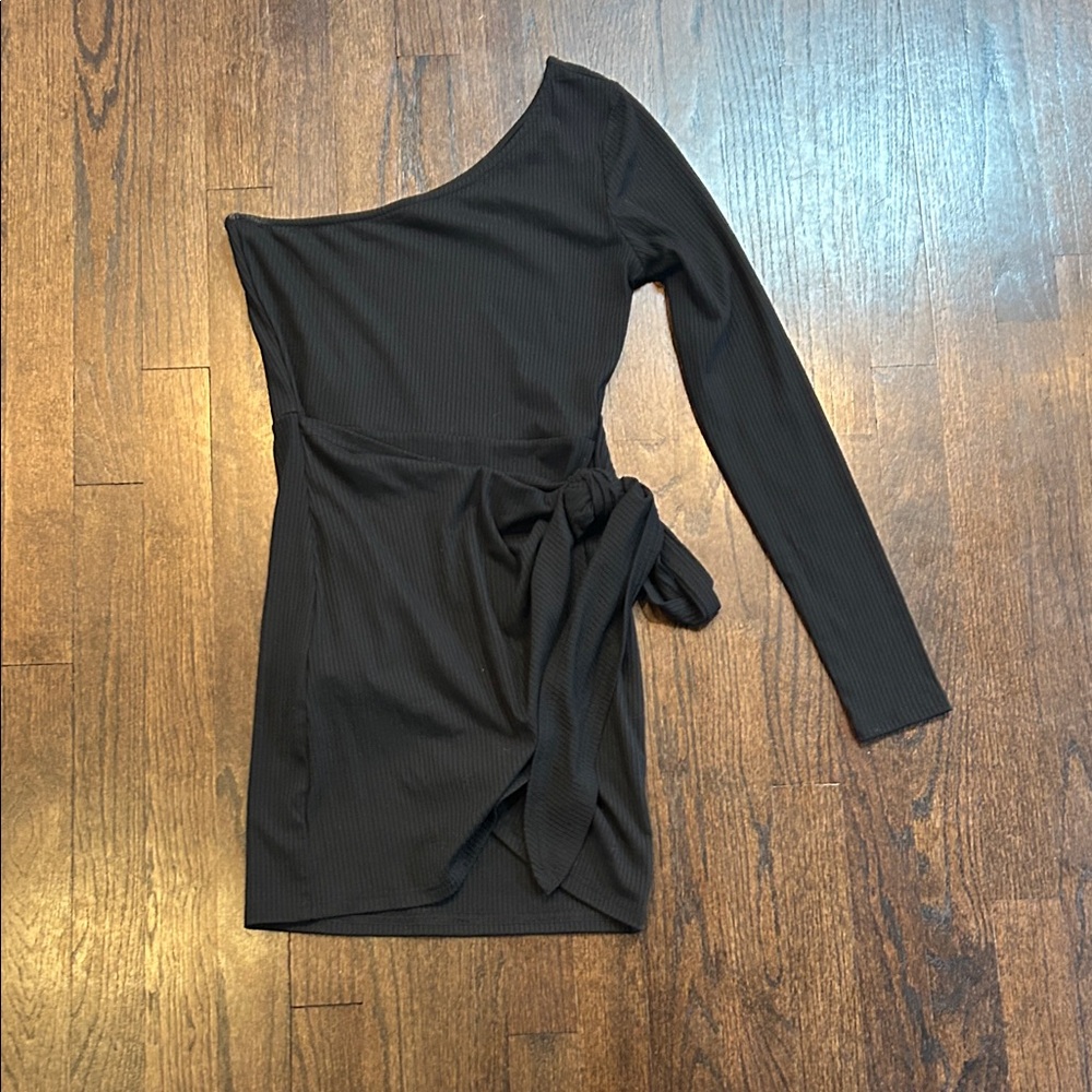 Brooklyn Karma Women’s Elegant One-Shoulder Black Dress Size Small